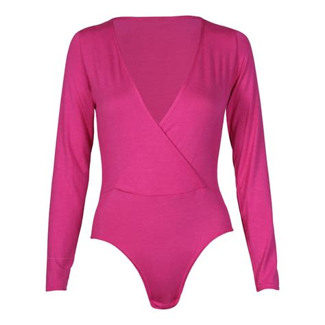 New Womens Plus Size Wrap Over Bodysuits Leotard Tops 8 22 Ebay