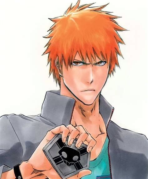 Ichigo With His Soul Reaper Badge Bleach