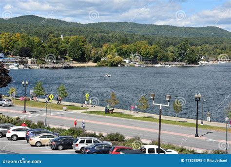 View Of Lake George From The Village In New York State Editorial Image
