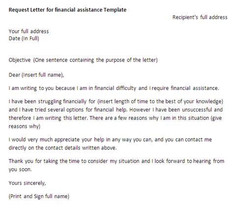 How To Write A Letter For Financial Aid Sample