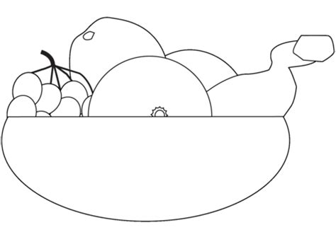 Fruit bowl coloring page printable. Fruit Bowl coloring page | Free Printable Coloring Pages