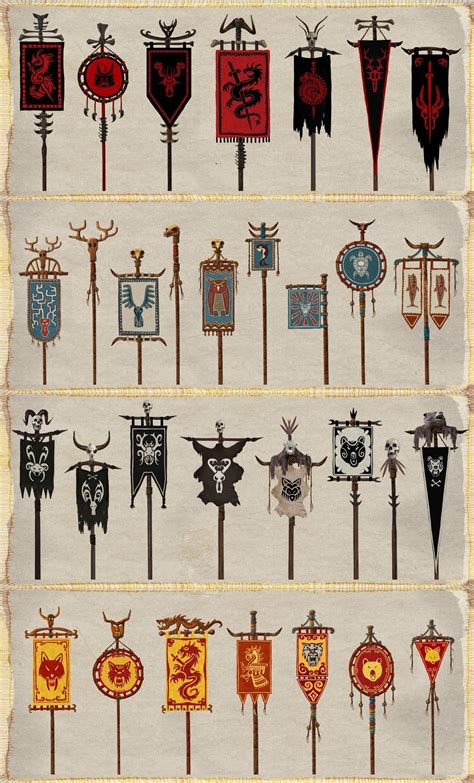 Kirsten Kawamura Heraldry Design Medieval Banner Fantasy Concept Art