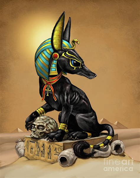 Anubis Egyptian God Digital Art By Stanley Morrison Fine Art America