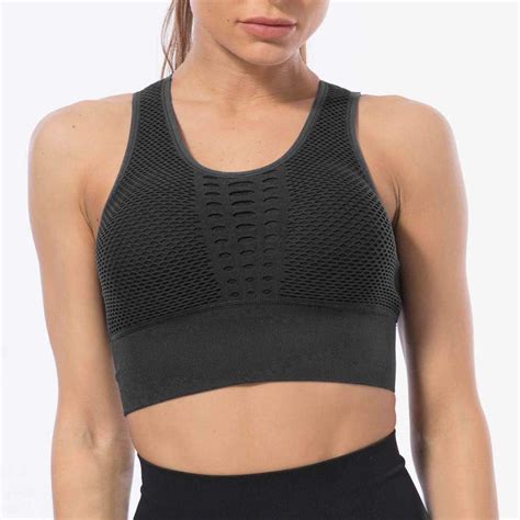 Womens Sports Bras High Impact Support For Yoga Gym Workout Fitness Crop Tops Breathable