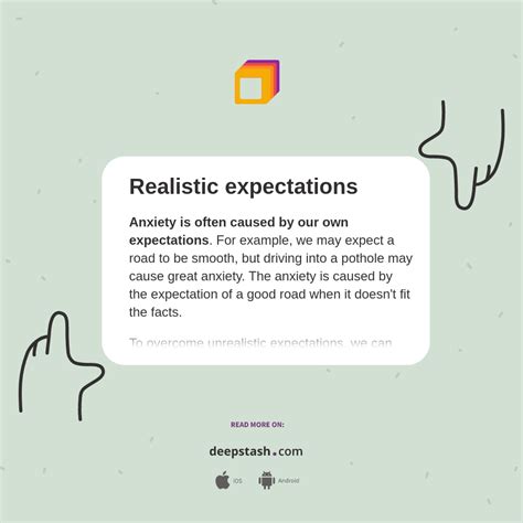 Realistic Expectations Deepstash