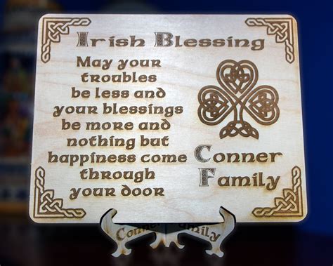 Celtic Irish Blessing Plaque With Celtic Knot 5 X Etsy