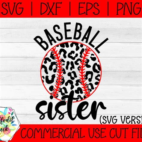 Baseball Sister Cheetah Svg Etsy