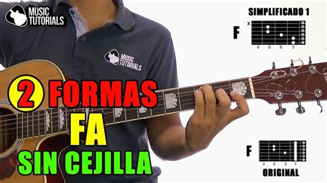 Formas De Hacer El Acorde De Fa Sin Cejilla En Guitarra Acordes