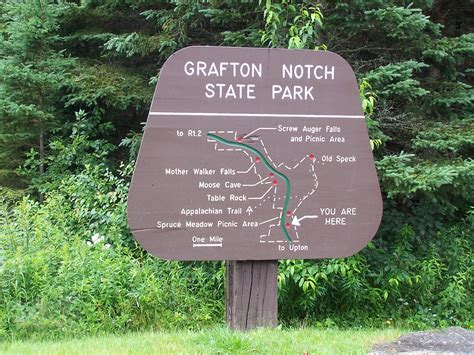 Fires are permitted only at designated sites (fires are not permitted at campsites located on private lands along the grafton loop trail). Grafton Notch State Park Sign and Map | Grafton Notch ...