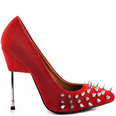 red danger spike heel by penny sue available at brooklynns for the holidays high shoes red