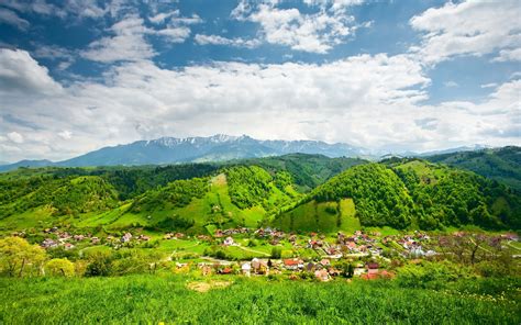Download Mountain Hill View Rural Village Landscape Photography