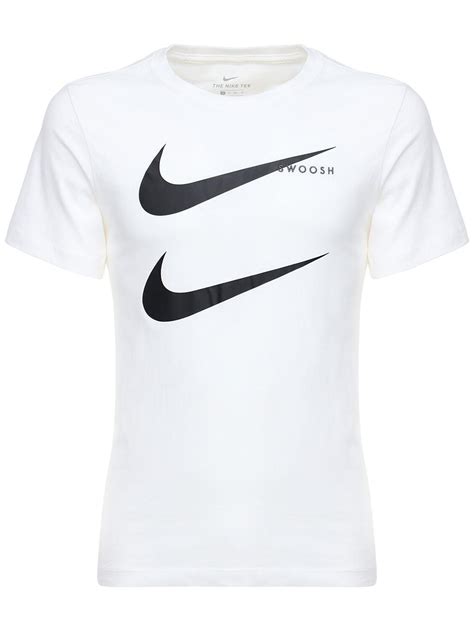 Nike Double Swoosh Cotton T Shirt In White For Men Lyst