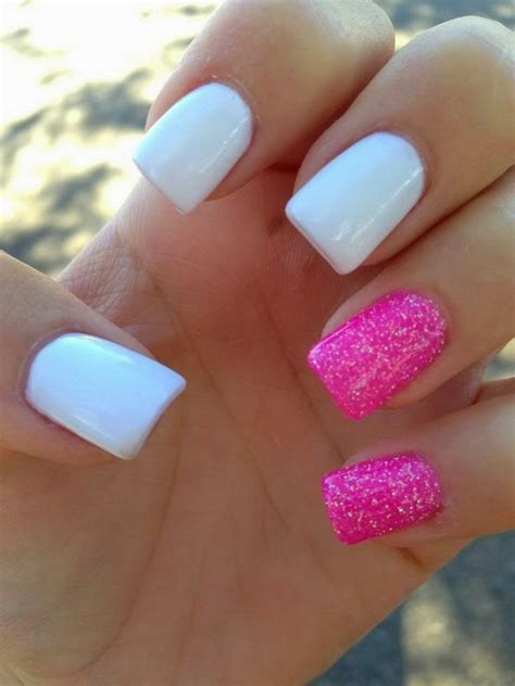 50 Lovely Pink And White Nail Art Designs