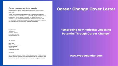 Free Printable Career Change Cover Letter Templates Pdf Word