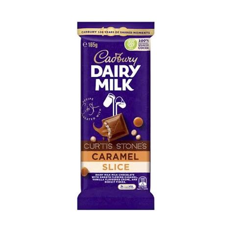 Buy Cadbury Curtis Stones Caramel Slice Chocolate Block 165g Online