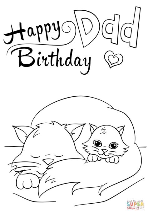 Happy Birthday Dad coloring page | Free Printable Coloring Pages