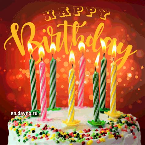 # cool # fire # birthday # rad # candles. Yummy Birthday cake GIF animation with candles burning ...