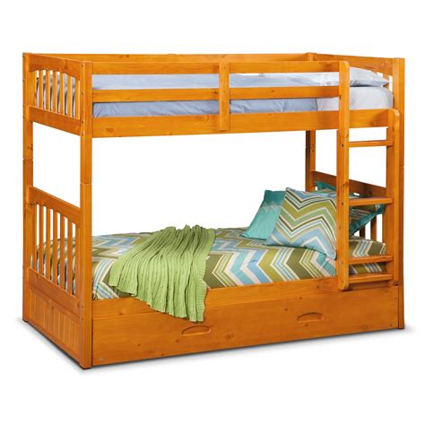 Ranger Pine Twintwin Bunk Bed W Trundle Value City Furniture