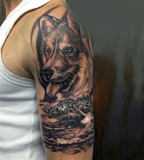 100 Dog Tattoos For Men Creative Canine Ink Design Ideas Gsd Tattoo