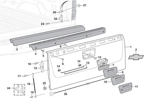 Chevy Tailgate Parts Diagram Dodapper