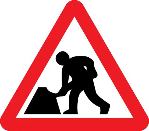 Men At Work Road Sign Road Traffic Temporary Warning Warning We
