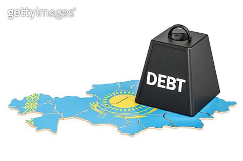 kazakh national debt or budget deficit financial crisis concept 3d rendering 이미지 899783292