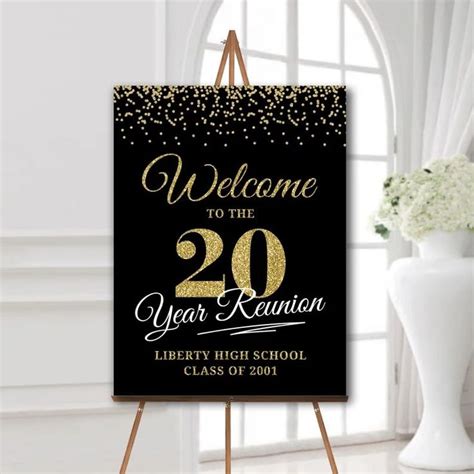 Personalized Class Reunion Decor Yard Sign 50th High School Reunion