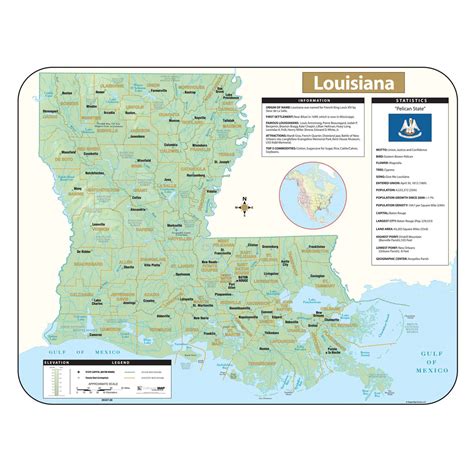 Louisiana State Wall Maps Office And Classroom Ultimate Globes