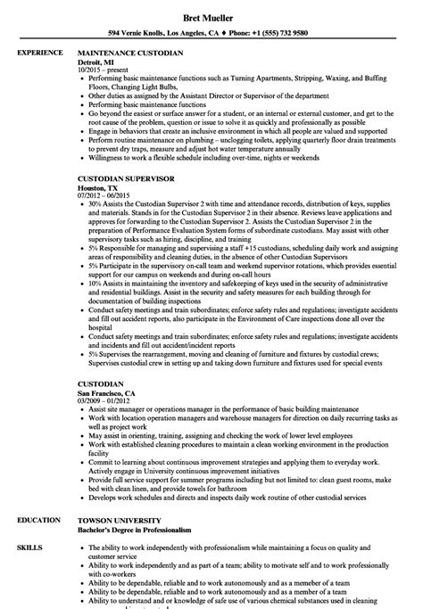 For more information on making a good cv as a (graduate) student also check out our blog post on how to write a killer student cv. Custodian Resume Samples | | Mt Home Arts
