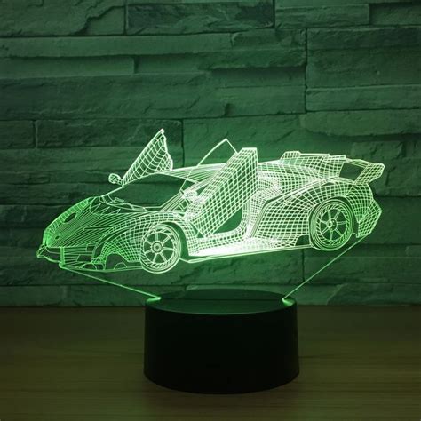 Novelty Cool Modern Car Night Light 3d Led Usb Rgb Table Desk Lamp