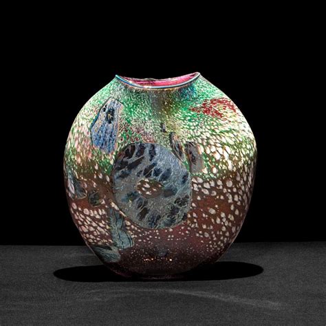 William Morris B 1957 Stone Vessel Contemporary Blown Glass Sculpture Contemporary Glass