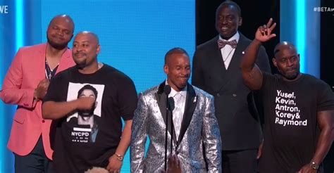 The central park five — kevin richardson, antron mccray, raymond santana jr., korey wise and yusef salaam — were the five black and latino men who were convicted and later exonerated of. Exonerated Central Park Five Receive Standing Ovation At ...