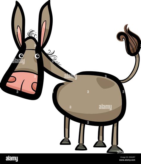 Cartoon Illustration Of Cute Donkey Stock Vector Image And Art Alamy