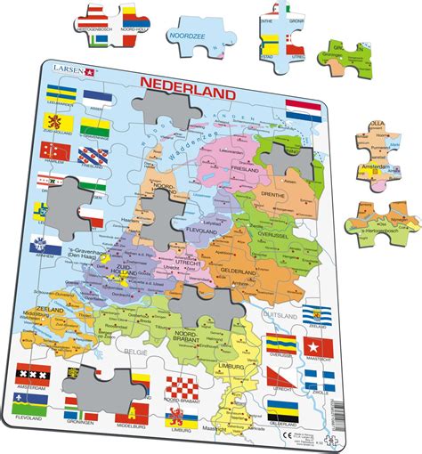 K Netherlands Political Map Maps Of Countries Puzzles