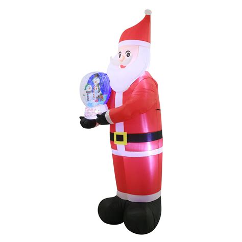Buy The Occasions 8ft Inflatable Santa Holding Swirling Lights Snow