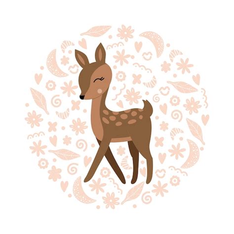 Cute Deer Illustration Vector Premium Download