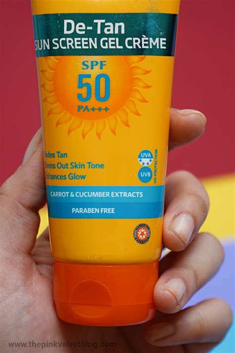 vlcc de tan paraben free sunscreen gel creme spf 50 pa review the pink velvet blog