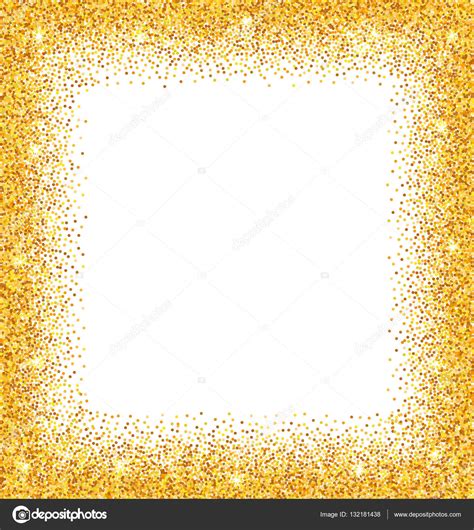 Quadro Dourado Abstrato Com Brilhos No Fundo Branco — Fotografias De