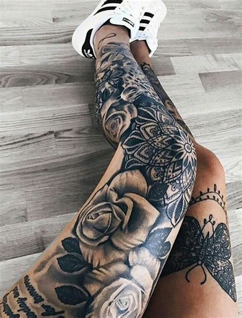 pin by sabrina on tattoos leg tattoos women full leg tattoos girl tattoos