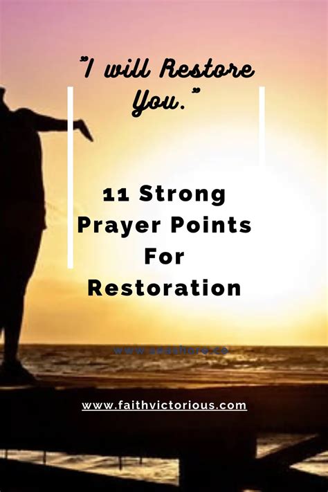 11 Strong Prayer Points For Restoration With Bible Verses Faith