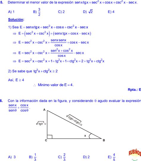 Identidades TrigonomÉtricas Ejercicios Resueltos De TrigonometrÍa