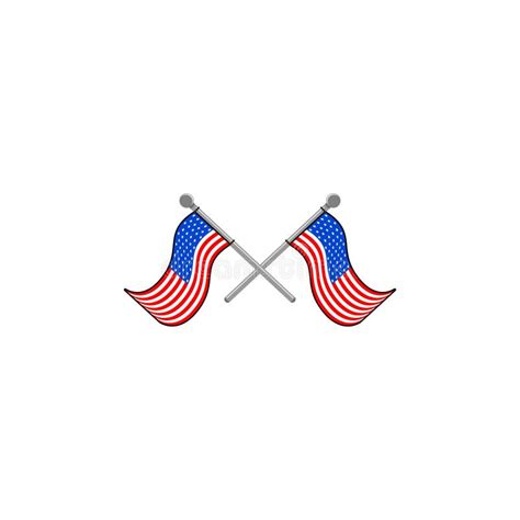 American Flag Vector Design Template Illustration Stock Vector