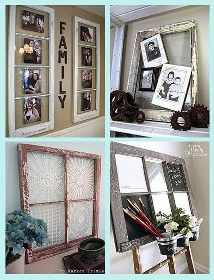 Old Windows Into Lovely Wall Art Diy Cozy Home