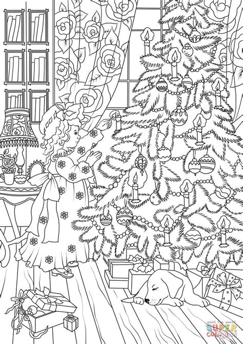 You might also be interested in coloring pages from christmas tree category. A Little Girl is Decorating a Christmas Tree coloring page ...