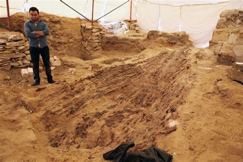 In The Desert Sand Of Abusir An Archaeological Site South Of Cairo Archaeologists From The