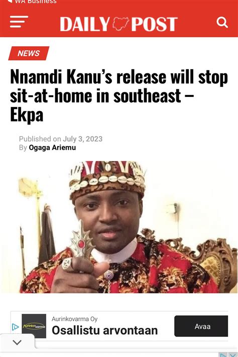 simon ekpa on twitter news nnamdi kanu s release will stop sit at home in southeast ekpa