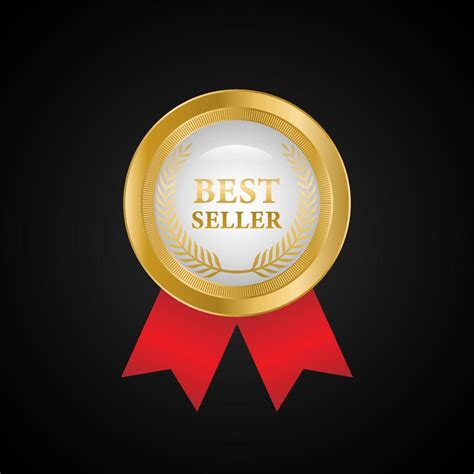 Best Seller Badge Best Seller Golden Label Vector Illustration