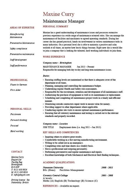 Professional utility maintenance supervisor resume example following the latest trends. Maintenance manager resume, example, job description, samples, repairs, building work, teams