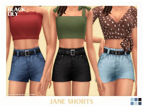 Jane Shorts By Black Lily At Tsr Sims 4 Updates