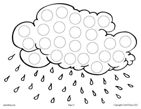 There is also a water cycle craft and rain cloud craft which will hold the vocabulary booklets that your students. 12 Spring Do-A-Dot Printables! | Do a dot, Weather crafts, Kindergarten coloring pages